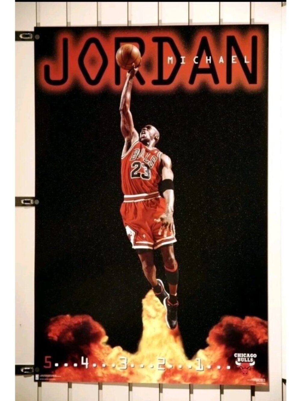 VTG NEW Michael "Air" Jordan "5,4,3,2,1, Blastoff" 1996 Chicago Bulls Poster